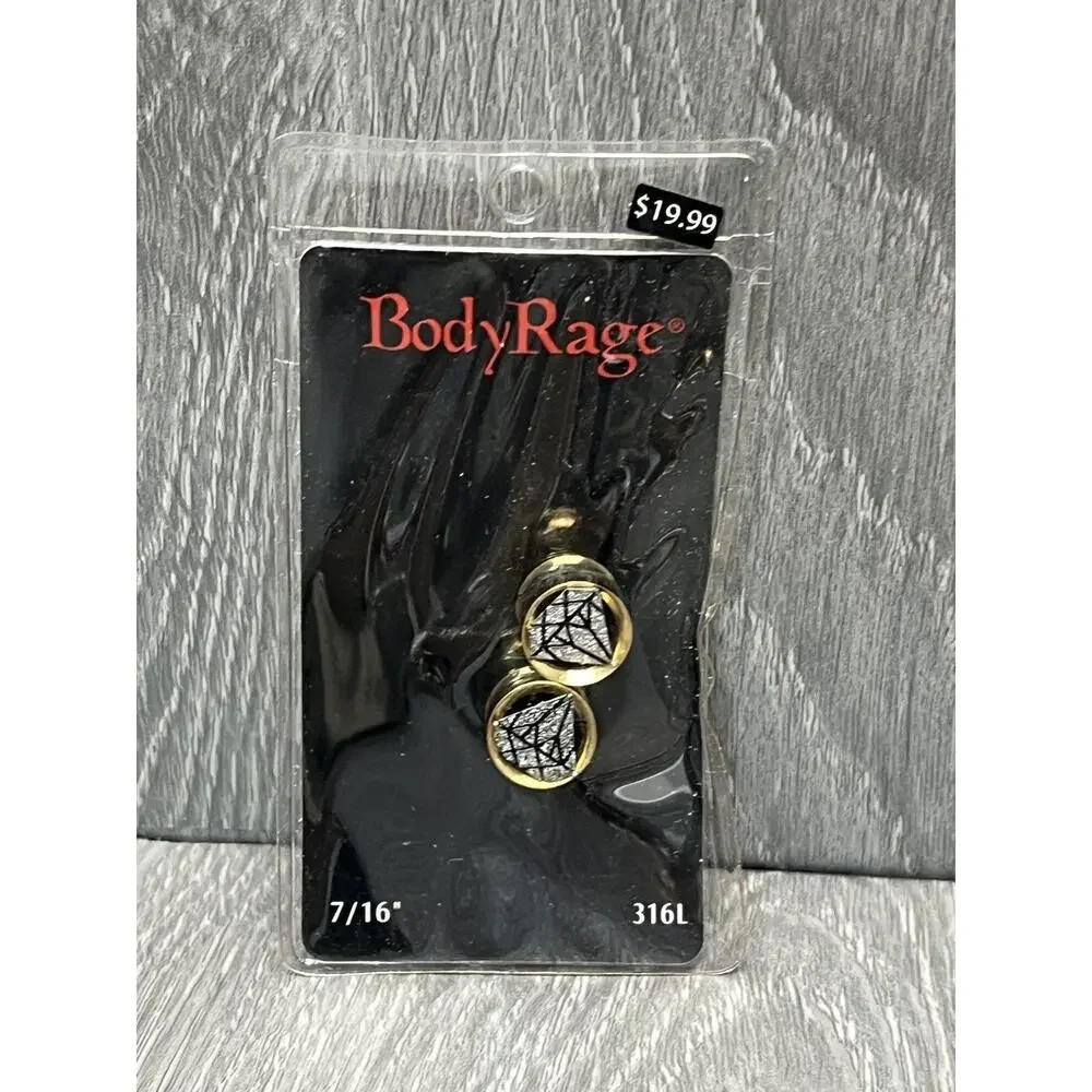 BodyRage Ear Plugs 316L Steel 7/16